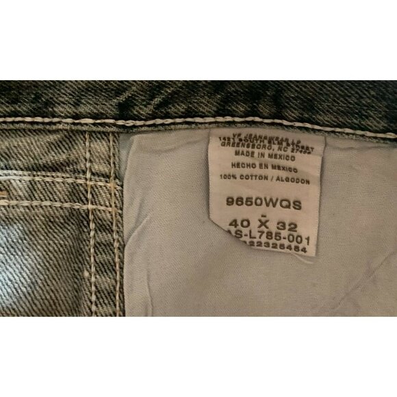 Wrangler Denim Blue Jeans Men's 40x32 Wide Leg Work Play - Picture 4 of 5